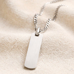 Mens thin dogtag necklace