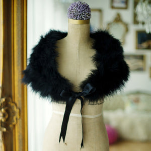 Marabou feather shrug