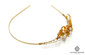 Vintage Gold Leaf Tiara