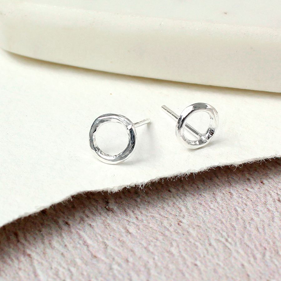 Hammered circle studs