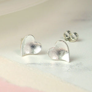 Concave Heart Studs