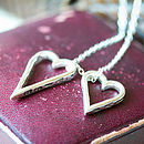 Engraved Double Heart Necklace